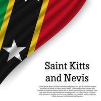 acenando bandeira do santo kitts e nevis vetor