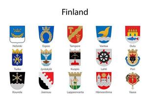 conjunto casaco do braços do a Estado do Finlândia, vetor