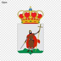 emblema do Gijón. cidade do Espanha vetor