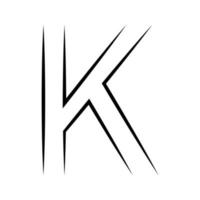 logotipo carta k ícone eixo alfabeto logótipo k emblema vetor