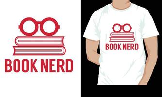 livro nerd t camisa Projeto e Novo Projeto vetor
