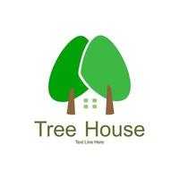 árvore casa logotipo estilo. vetor