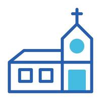 catedral ícone duotônico azul estilo Páscoa ilustração vetor elemento e símbolo perfeito.