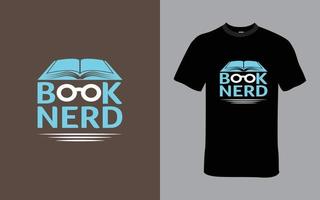 livro nerd t camisa para livro amante vetor