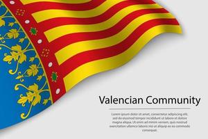 onda bandeira do valenciana comunidade é uma região do Espanha. bandeira ou vetor