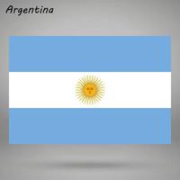 Argentina simples bandeira isolado . vetor ilustração