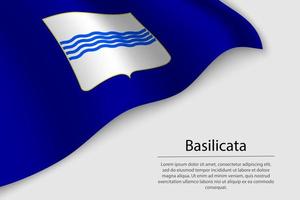 onda bandeira do basilicata é uma região do Itália. vetor