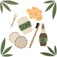 fofa mão desenhado vetor ilustração com zero desperdício banheiro produtos para eco amigáveis estilo de vida