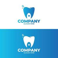 dental casa logotipo dignar inspiração vetor