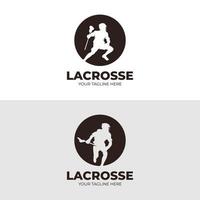 conjunto do lacrosse esporte logotipo Projeto vetor