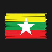 vetor de bandeira de myanmar