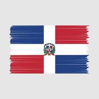 vetor de escova de bandeira da república dominicana