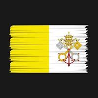 vetor de pincel de bandeira do vaticano