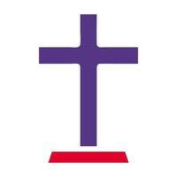 cristão ícone sólido vermelho roxa estilo Páscoa ilustração vetor elemento e símbolo perfeito.