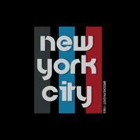 Novo Iorque cidade tipografia e mínimo t camisa Projeto vetor