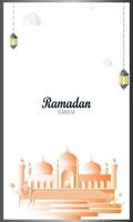 Ramadã kareem do convites Projeto papel cortar islâmico. vetor ilustração - vetor