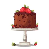 ilustração do uma delicioso bolo , cozimento, padaria comprar, culinária, doce produtos vetor