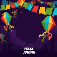 fundo de fiesta junina vetor