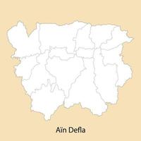 Alto qualidade mapa do ain defla é uma província do Argélia vetor