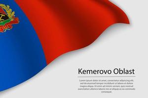 onda bandeira do Kemerovo oblast é uma região do Rússia vetor