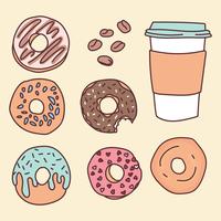 Doodles de comida de café