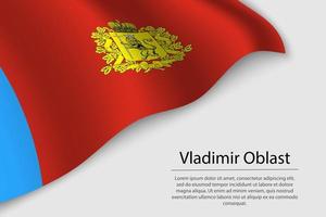 onda bandeira do Vladimir oblast é uma região do Rússia vetor