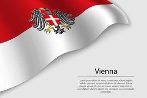 onda bandeira do Viena é uma Estado do Áustria vetor