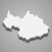 3d isométrico mapa do savoie é uma departamento dentro França vetor