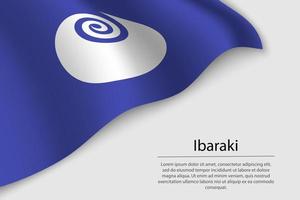 onda bandeira do ibaraki é uma região do Japão vetor