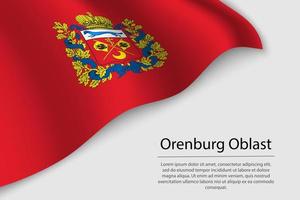 onda bandeira do Orenburg oblast é uma região do Rússia vetor