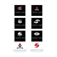 identidade visual corporativa design de logotipo de vetor de cuidados com os olhos