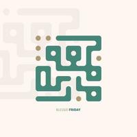 árabe vetor tipografia para abençoado Sexta-feira tradicional muçulmano celebração dia