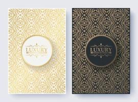 capa de livro de luxo com textura de padrão ornamental vetor