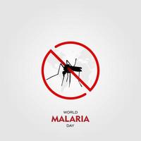 mundo malária dia, abril 25, campanha malária dia para social meios de comunicação vetor