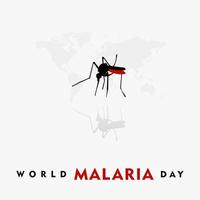 mundo malária dia, abril 25, campanha malária dia para social meios de comunicação vetor