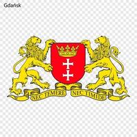 emblema do cidade do Polônia. vetor