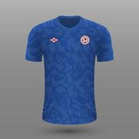 realista futebol camisa , Inglaterra longe jérsei modelo para futebol kit. vetor