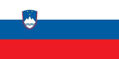 eslovénia simples bandeira corrigir tamanho, proporção, cores. vetor