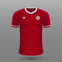 realista futebol camisa , Polônia longe jérsei modelo para futebol kit. vetor
