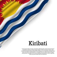 acenando bandeira do Kiribati vetor