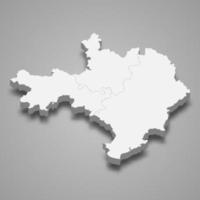 3d isométrico mapa do gard é uma departamento dentro França vetor