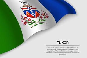 onda bandeira do yukon é uma região do Canadá vetor