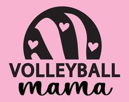 voleibol mamãe, tipografia camiseta vetor arte para mãe dia, mãe, mamãe, svg, tipografia t camisa Projeto