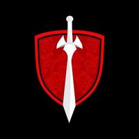 espada logotipo para jogos perfil vetor