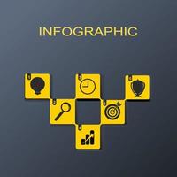 infográfico com ícone modelo para o negócio vetor