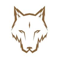 Lobo linha arte logotipo Projeto vetor