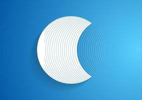 azul branco círculo e linhas conceito abstrato tecnologia fundo vetor