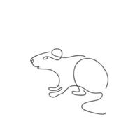 rato ilustração dentro linha arte estilo isolado em branco vetor
