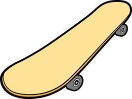 skate desenho animado colori lado topo Visão ângulo clipart vetor ilustração