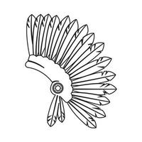 americano nativo chefe cabeça indiano logotipo vetor